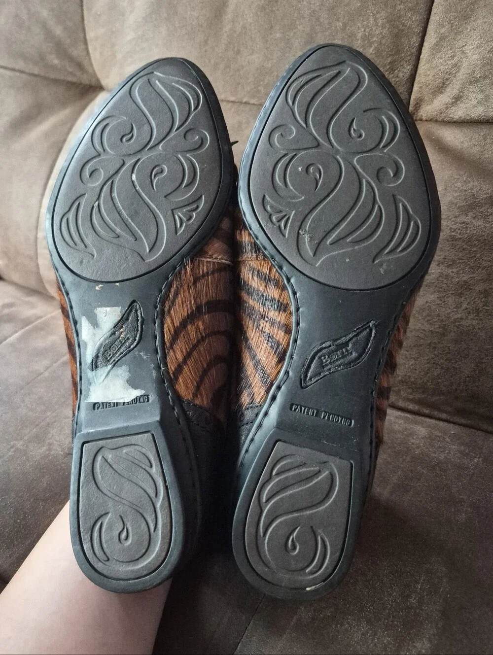 Born Animal Print Leather Flats 8M